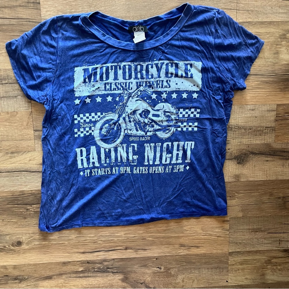 Blue motorcycle shirt